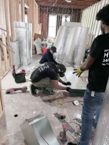 heating and cooling system with ductwork installation in apartment building Brooklyn NY